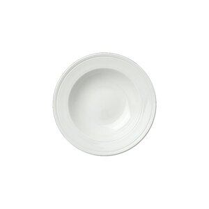 Steelite Bead Vitrified Porcelain White Round Soup/Pasta Plate 24cm
