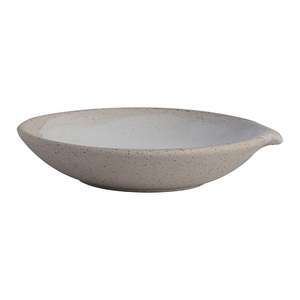 Off Grid Studio Gembrook White Stoneware Round Dish With Spout 12.7x11.75cm