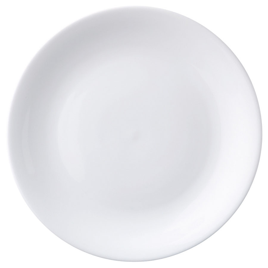 Superwhite Porcelain Round Coupe Plate 26cm