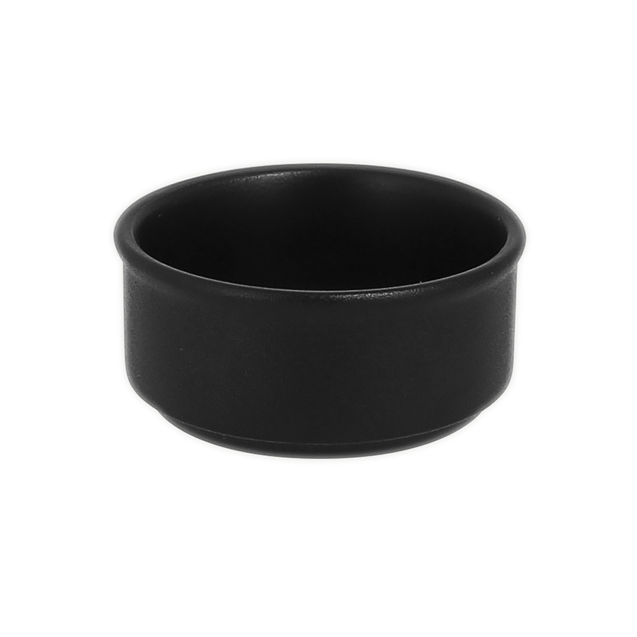 Rak Neofusion Vitrified Porcelain Black Round Stacking Ramekin 8x3.5cm 10cl