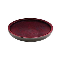 Playground Glow Stoneware Red Deep Round Coupe Plate 18cm