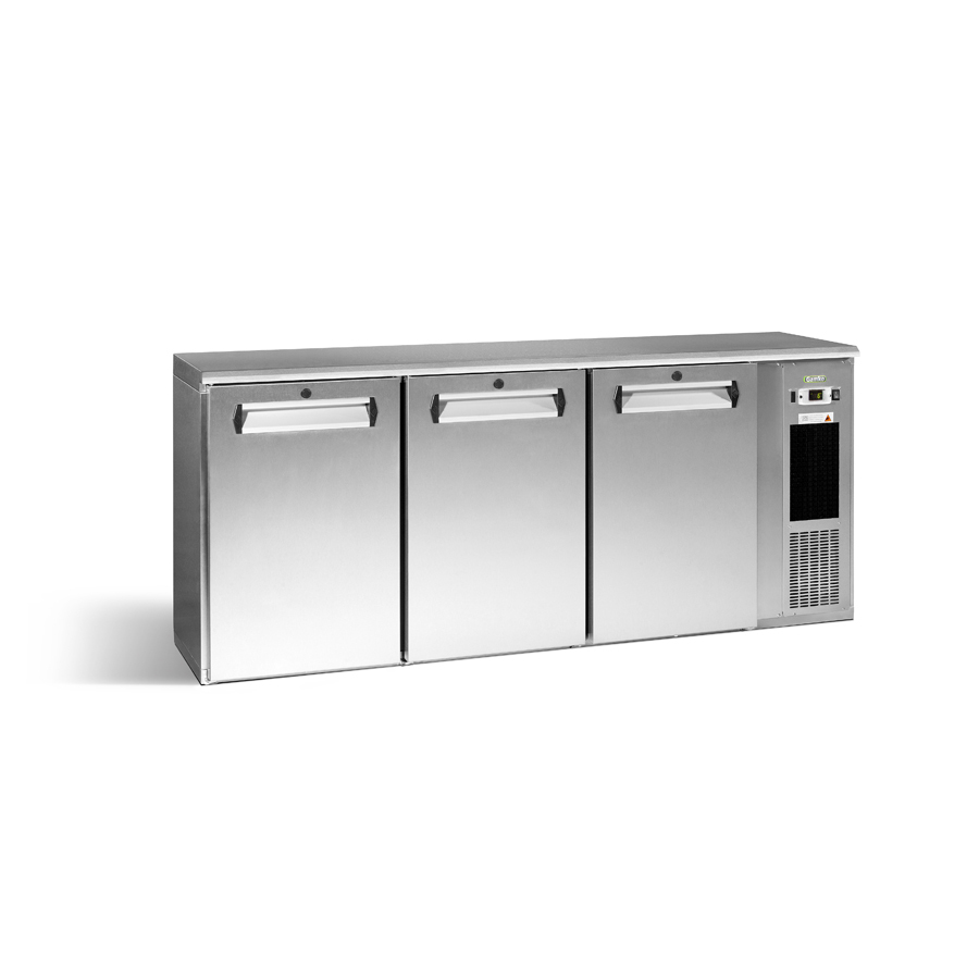 Gamko E3/222MUCS Bottle Cooler - 3 Solid Doors - Stainless Steel