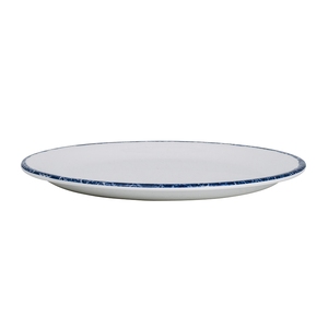 Creations Blue Dapple Melamine Round Coupe Plate 20.3cm