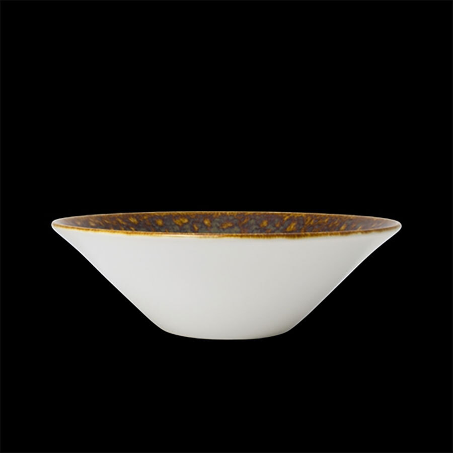 Steelite Vesuvius Vitrified Porcelain Amber Round Essence Bowl 16.5cm