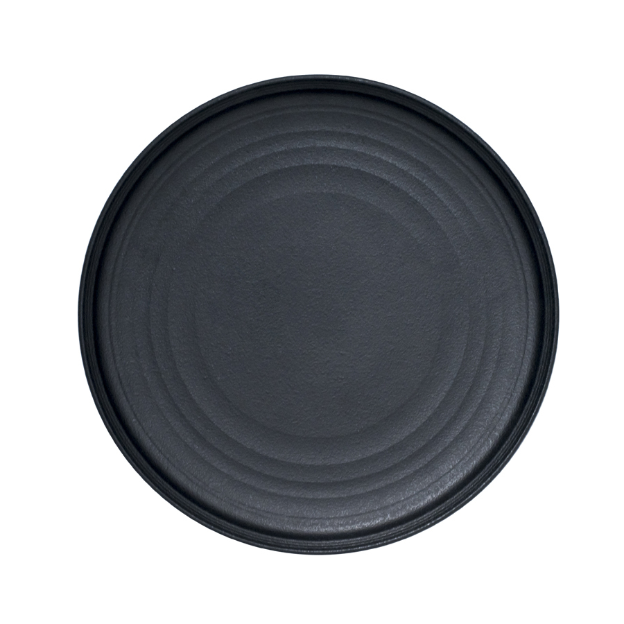 Artisan Onyx Vitrified Fine China Black Round Plate 30cm