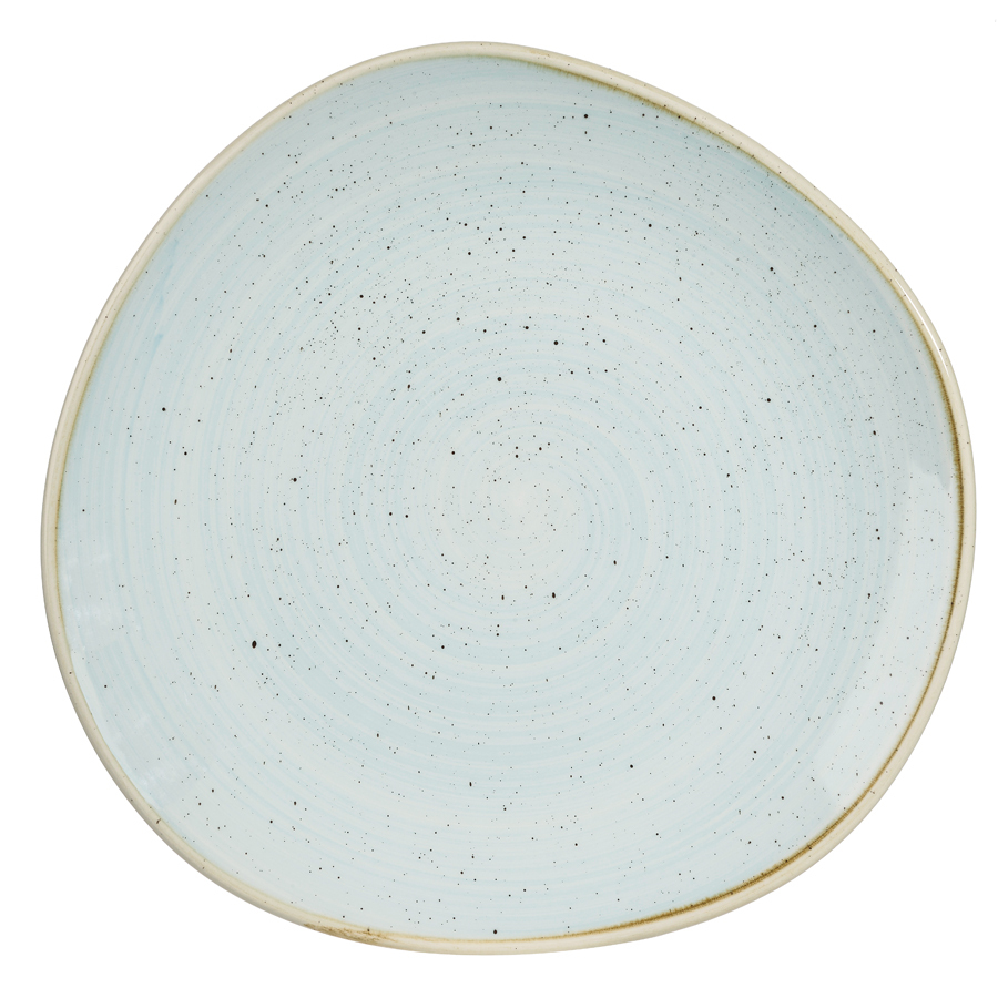 Churchill Stonecast Vitrified Porcelain Duck Egg Blue Organic Round Plate 28.6cm
