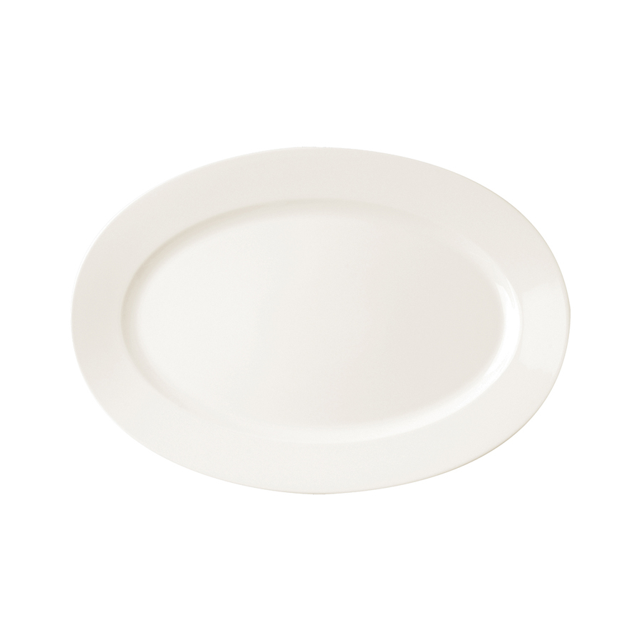 Rak Banquet Vitrified Porcelain White Oval Plate 22cm