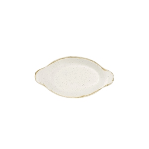 Churchill Stonecast Vitrified Porcelain Barley White Oval Eared Dish 20.5x11.3cm 25.5cl 9oz