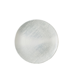 Dudson Jute Vitrified Porcelain Grey Organic Round Coupe Plate 23cm