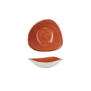 Churchill Stonecast Vitrified Porcelain Spiced Orange Triangular Bowl 15.3cm 26cl 9oz