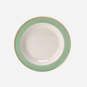 Steelite Rio Vitrified Porcelain Round Green Soup Plate 21.5cm