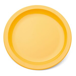 Harfield Polycarbonate Yellow Round Narrow Rim Plate 23cm