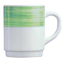 Arcoroc Brush Opal Green Mug 25cl 8.8oz