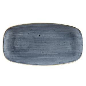 Churchill Stonecast Vitrified Porcelain Blueberry Chefs Oblong Platter 29.8x15.3cm