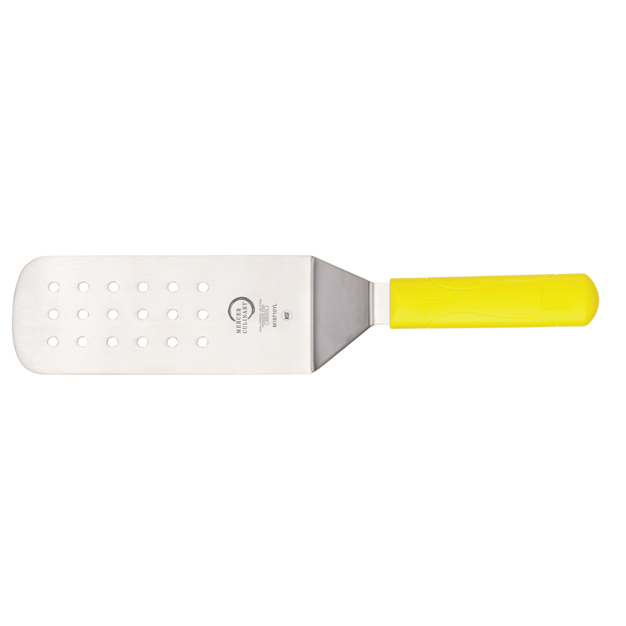 Mercer Millennia® Perforated Turner 8x3in With Polypropylene Handle Yellow