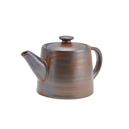 Genware Terra Vitrified Porcelain Rustic Copper Teapot 50cl 17.6oz