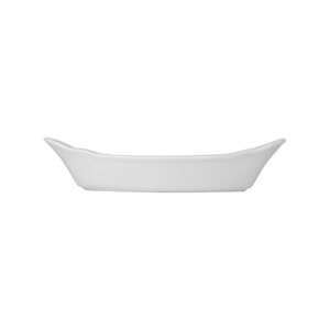 Superwhite Porcelain Oval Eared Dish 28cm
