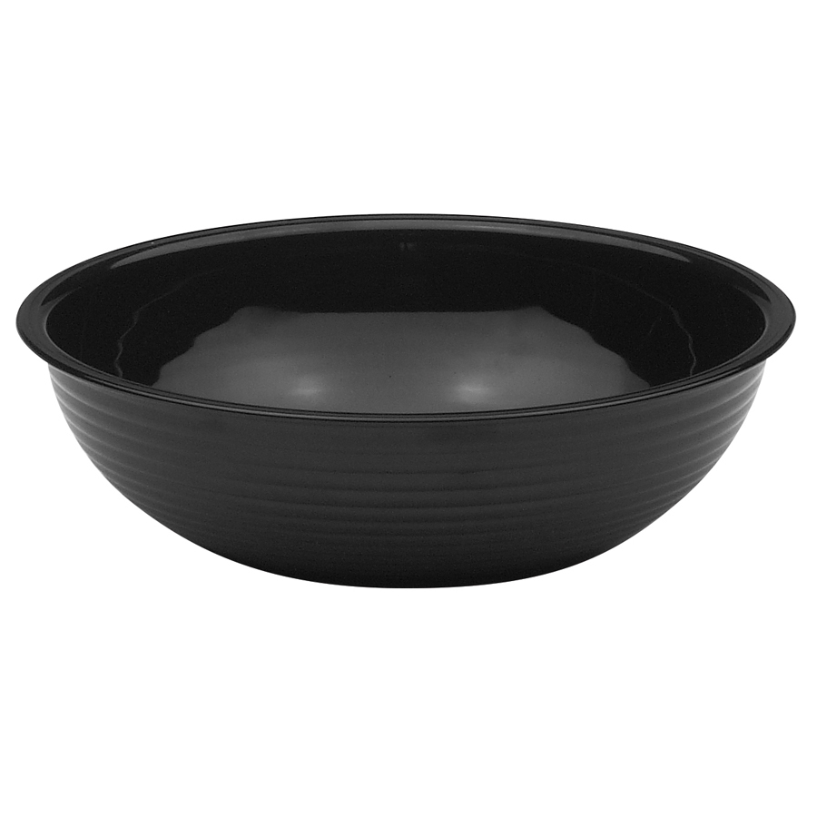 Cambro Polycarbonate Black Round Ribbed Bowl 20.3cm 1.6 Litre