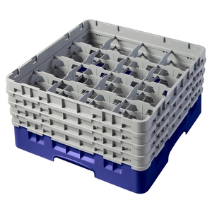 Camrack Glass Rack 16 Compartments Navy Blue