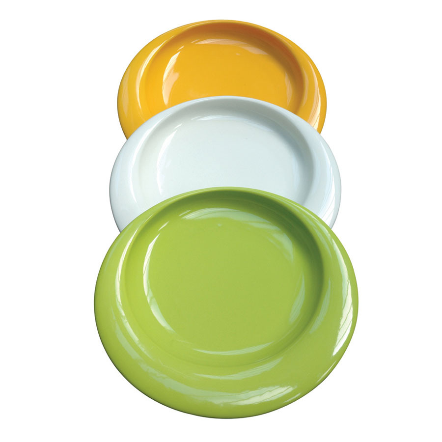 Wade Dignity Porcelain Green Round Raised Lip Plate 23cm