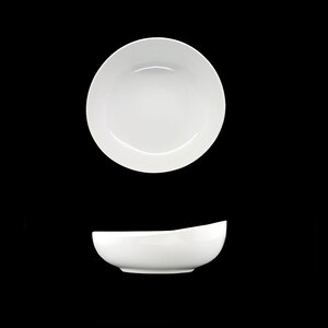 Crème Renoir Vitrified Porcelain White Round Coupe Kick Bowl 18cm