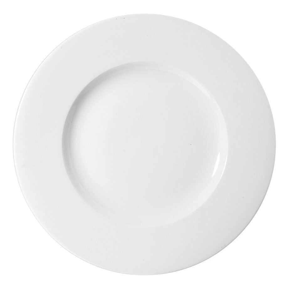 Churchill Profile Vitrified Porcelain White Round Wide Rim Plate 30.5cm