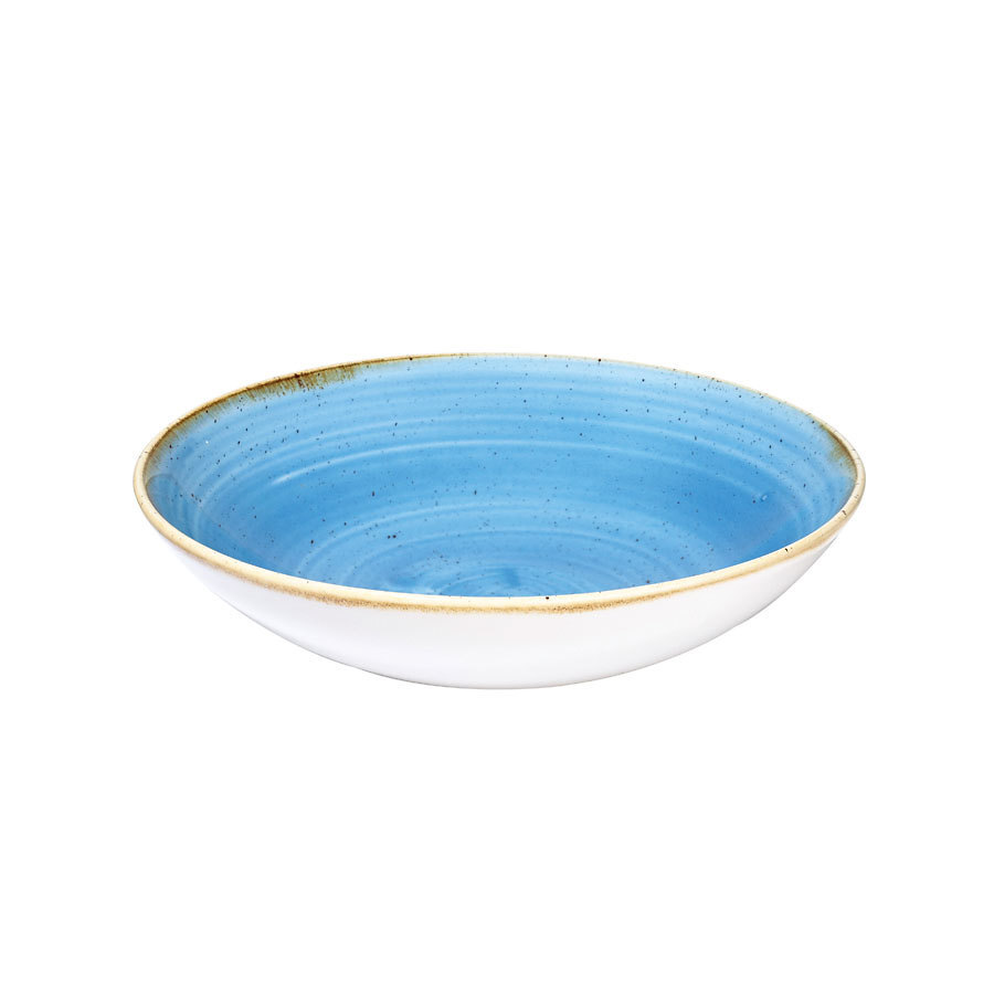 Churchill Stonecast Vitrified Porcelain Cornflower Blue Round Coupe Bowl 24.8cm 113.6cl 40oz
