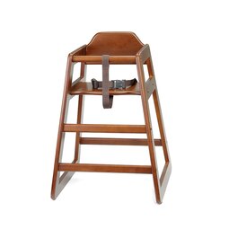 High Chair Assembled Walnut 20 x 19 x 26.75 inch