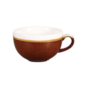 Churchill Monochrome Vitrified Porcelain Cinnamon Brown Cappuccino Cup 22.7cl 8oz
