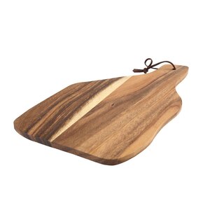 Paddle Board With Leather Tie In Rustic Acacia