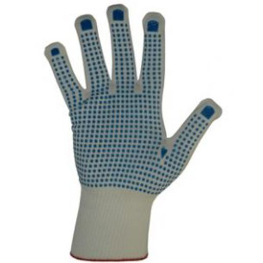 Keep Safe Knitted Nylon Glove with Dotted Palm