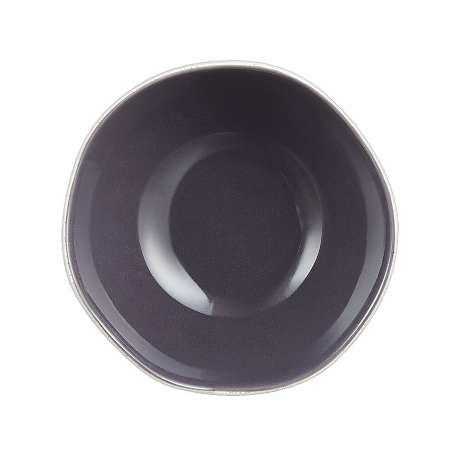 Arcoroc Rocaleo Porcelain Dark Grey Organic Round Bowl 14cm