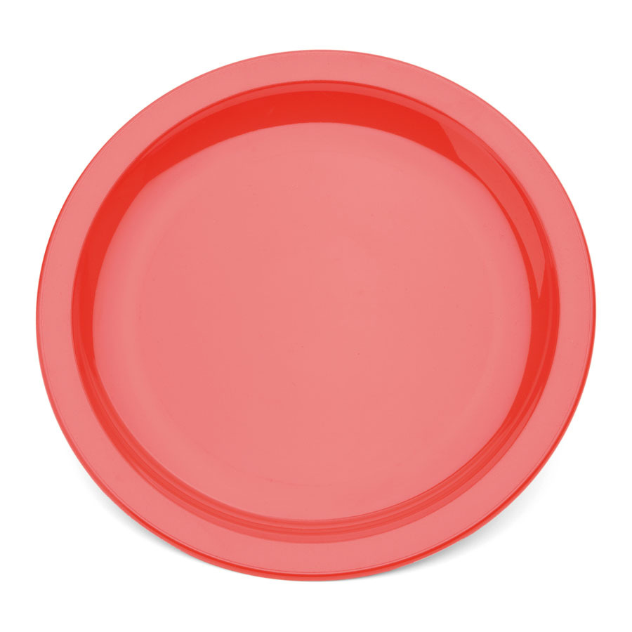 Harfield Polycarbonate Red Round Narrow Rim Plate 23cm