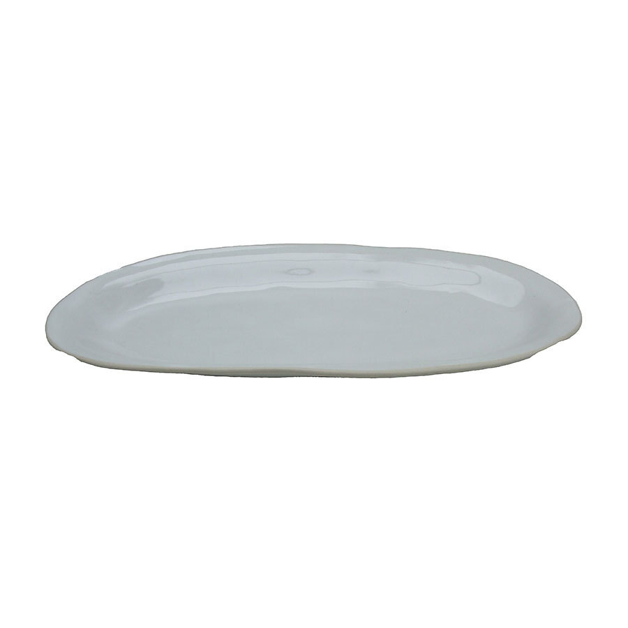 Grayshott Soho Vitrified Stoneware White Long Oval Platter 44x21cm