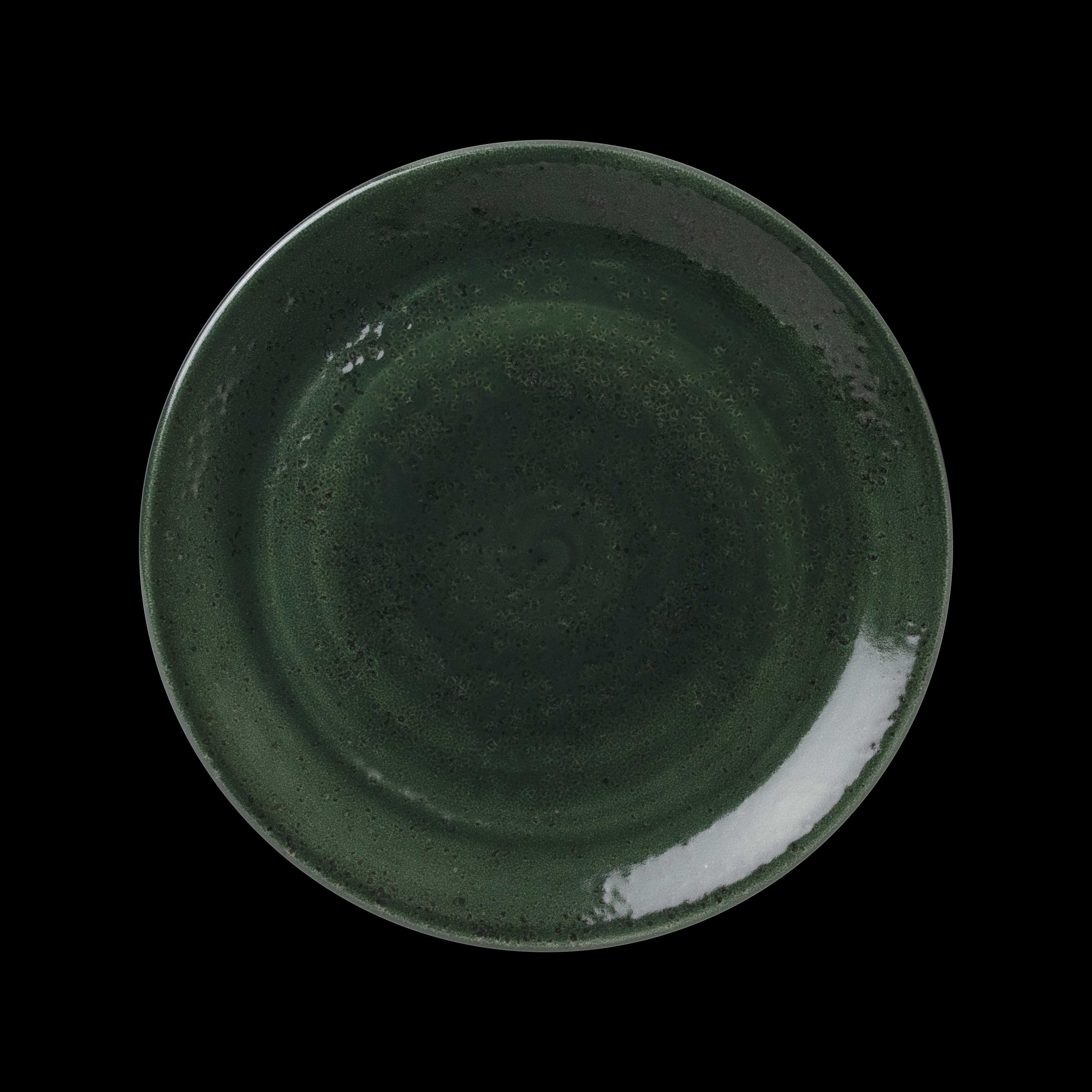 Steelite Vesuvius Vitrified Porcelain Burnt Emerald Round Coupe Plate 15.25cm