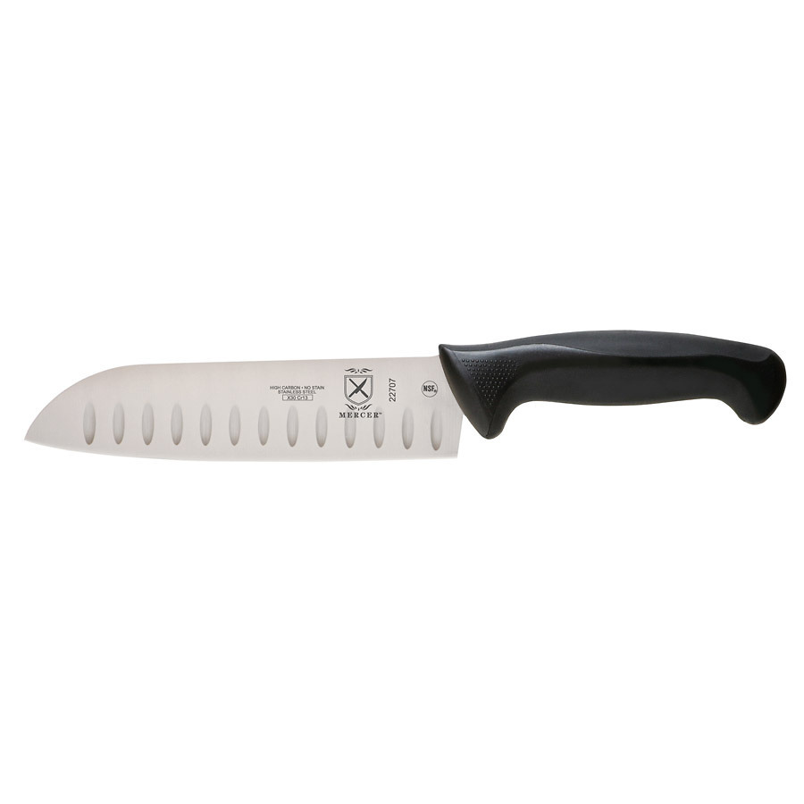 Mercer Millennia® Santoku Granton Edge Knife 7in With Santoprene® Handle