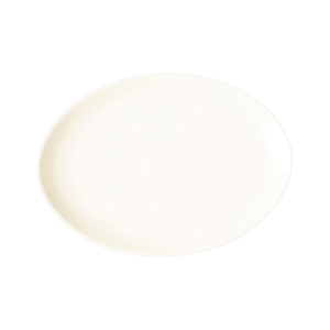 Rak Nano Vitrified Porcelain White Oval Coupe Plate 21cm