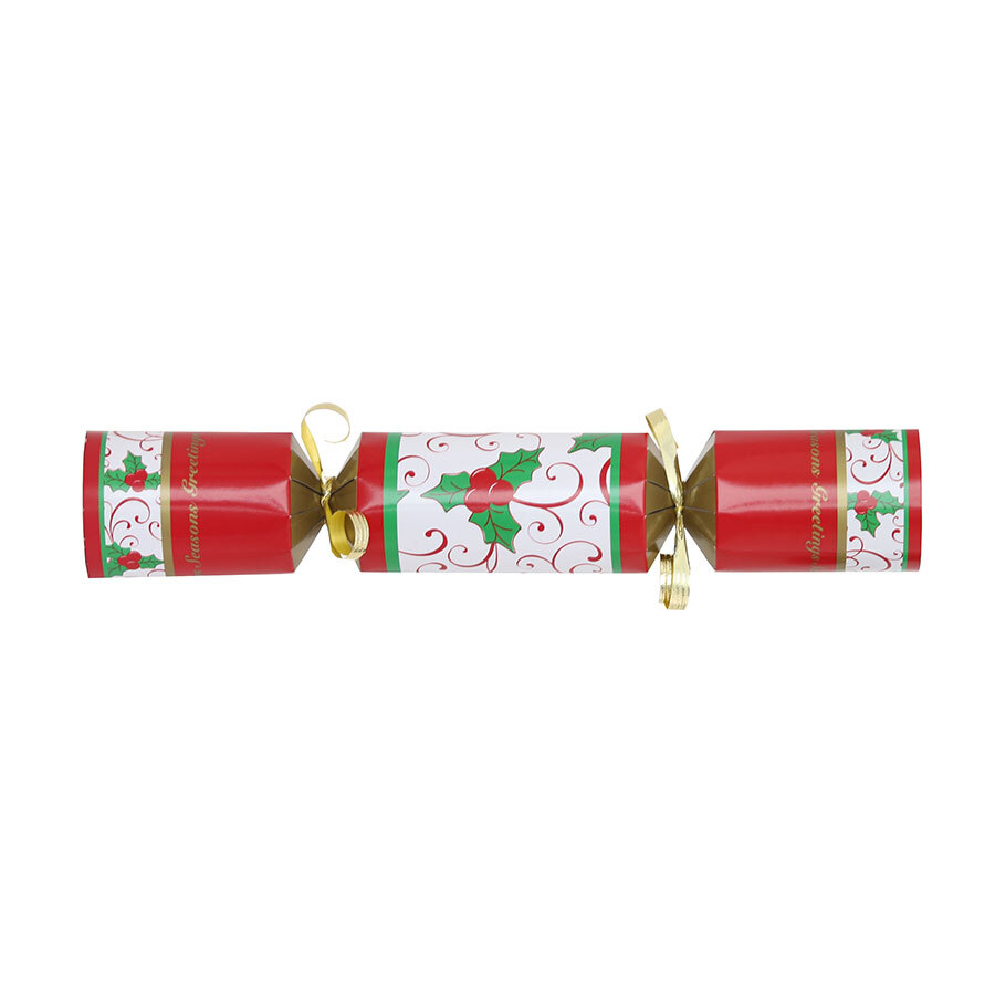 Holly Design Christmas Cracker 9 in