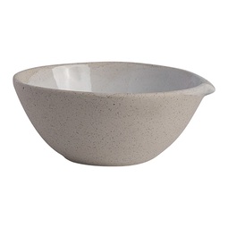 Off Grid Studio Gembrook White Stoneware Round Bowl With Spout 12.7cm 12.5oz