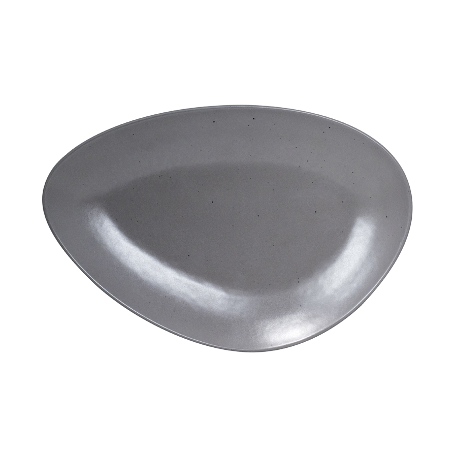 Artisan Pebble Vitrified Fine China Grey Island Plate 33cm