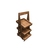 Rustic Brown 3-Tier Slanted A-Frame Display Stand