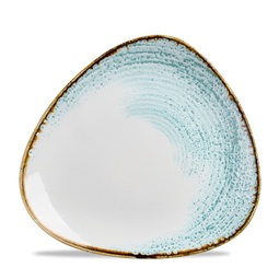 Churchill Homespun Vitrified Porcelain Accents Aquamarine Triangle Plate 26.5cm