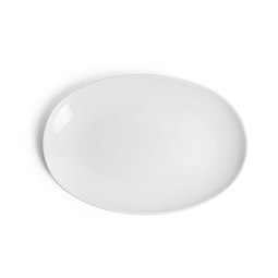 Crème Renoir Vitrified Porcelain White Oval Coupe Plate 26cm