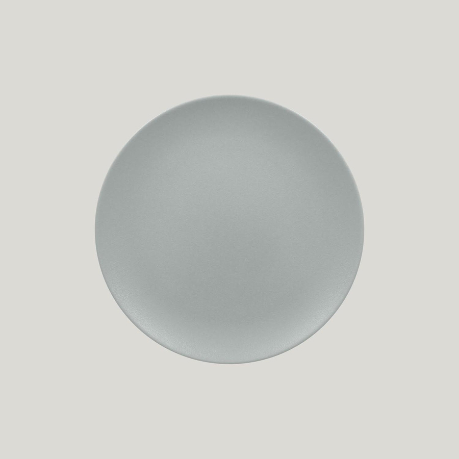 Rak Neofusion Mellow Vitrified Porcelain Pitaya Grey Round Flat Coupe Plate 31cm