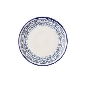 Dudson Harvest Mediterranean Moresque Vitrified Stoneware Blue Round Coupe Plate 26cm