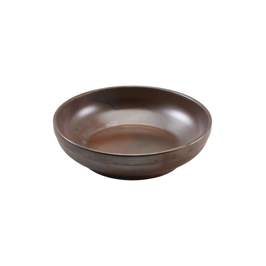 Genware Terra Porcelain Copper Round Coupe Bowl 20 Cm