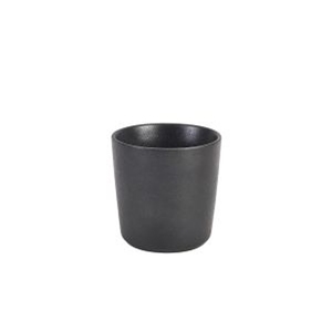 Genware Forge Stoneware Black Round Chip Cup 8.5cm