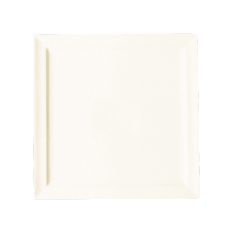 Rak Classic Gourmet Vitrified Porcelain White Square Flat Plate 24cm