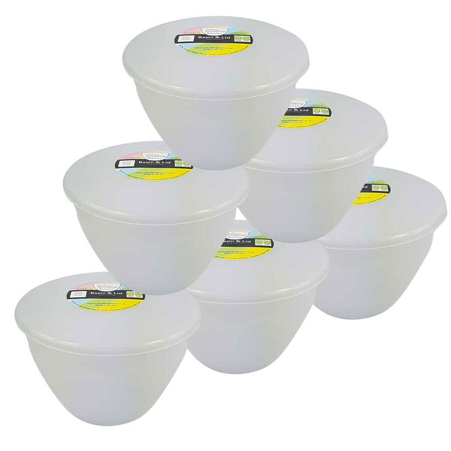 Clear Plastic Basin With Lid 1 Pint / 570ml