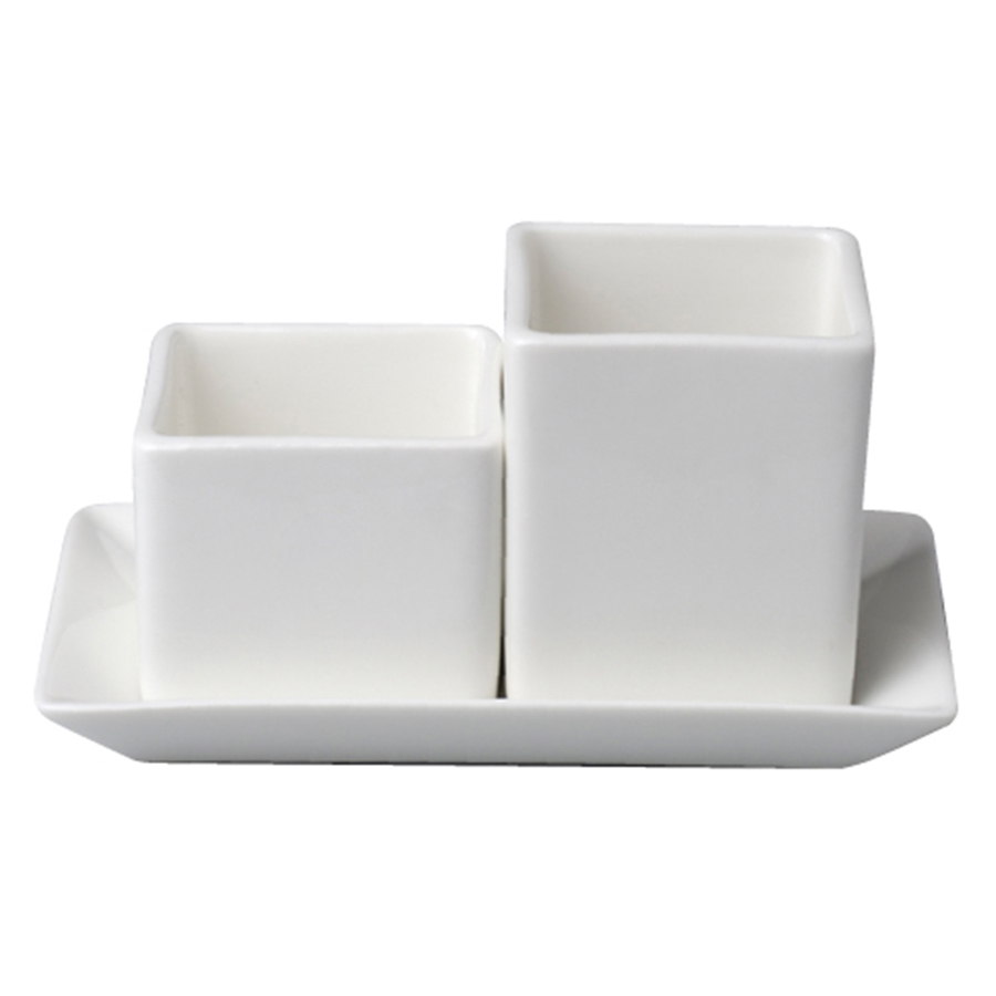 Rak Minimax Vitrified Porcelain White Square Cube 5x5.5cm
